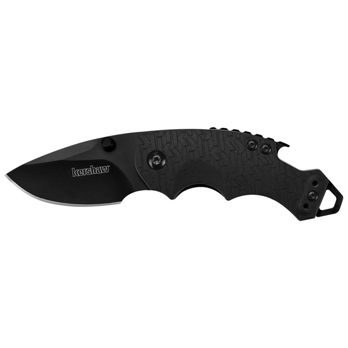 Kershaw 8700BLK Shuffle2.40" Folding GFN Plain Black Oxide 8Cr14MoV SS Blade Black K Textured Glass-Filled Nylon Handle Includes Pocket Clip
