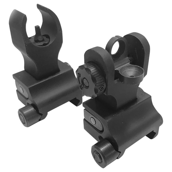 Samson FFSFRSPKG Sight SetBlack Anodized Folding HK Front, A2 Rear for AR-15