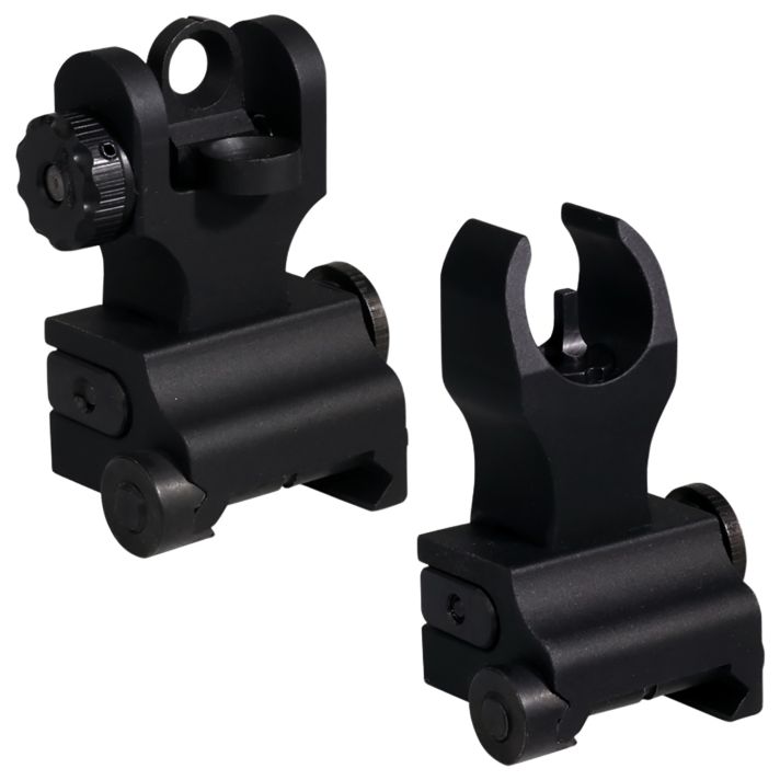 Samson QFHKA2PKG Quick Flip Folding Sights Front(HK) & Rear (A2)Black Anodized for AR-15