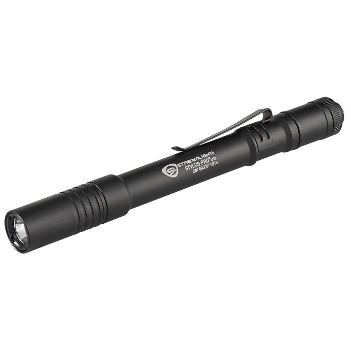 Streamlight 66133 Stylus Pro USB PenLightBlack Anodized 90/350 Lumens White LED