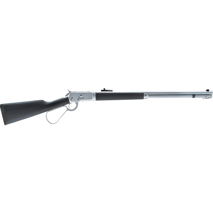 Taylors & Company 220089 1892 Alaskan Take-Down 357 Mag Caliber with 7+1 Capacity, 16" Barrel, Matte Chrome Metal Finish & SoftTouch Black Synthetic Stock Right Hand (Full Size)