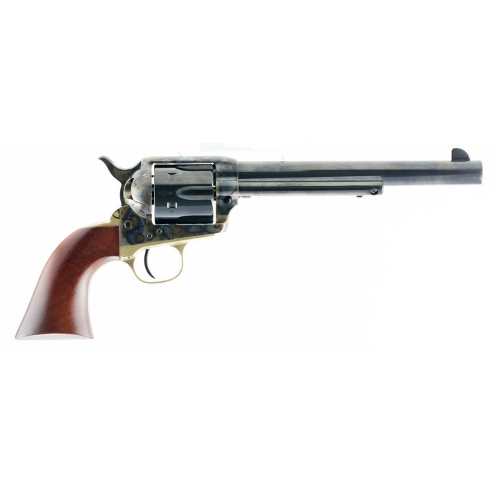 Taylors & Company 550851 Ranch Hand45 Colt (LC) Caliber with 7.50" Blued Finish Barrel, 6rd Capacity Blued Finish Cylinder, Color Case Hardened Finish Steel Frame & Walnut Grip