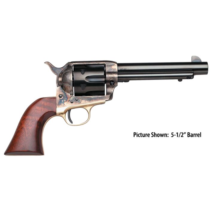 Taylors & Company 550835 Ranch Hand45 Colt (LC) Caliber with 4.75" Blued Finish Barrel, 6rd Capacity Blued Finish Cylinder, Color Case Hardened Finish Steel Frame & Walnut Grip
