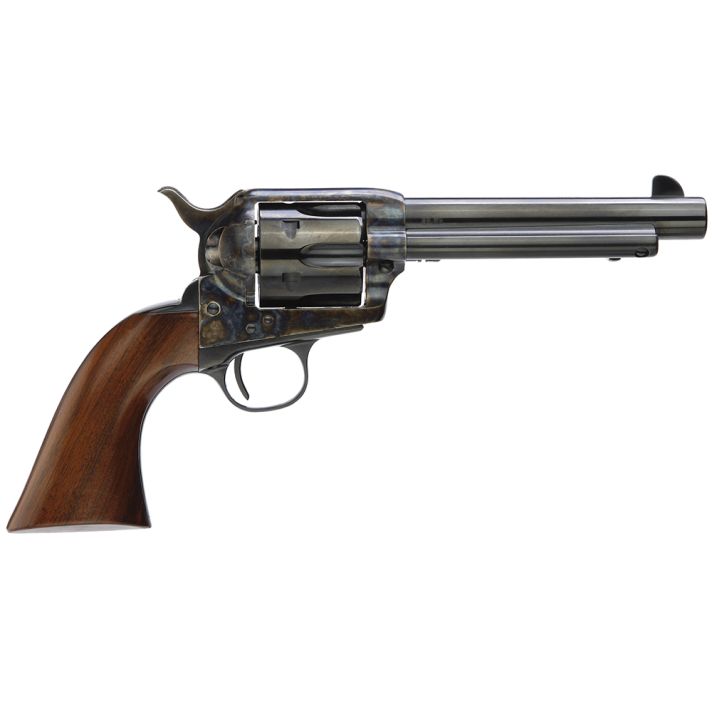 Taylors & Company 5000DE 1873 Gunfighter Deluxe 357 Mag 6rd 5.50" Blued Cylinder & Barrel Color Case Hardened Steel Frame Walnut Army Size Grip (Taylor Tuned)