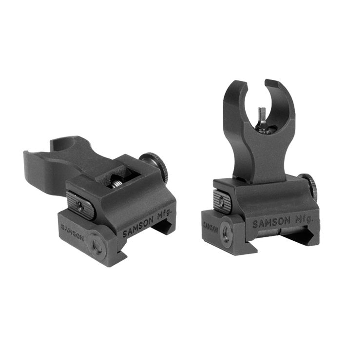 Samson 020003301 Quick Flip Front Sight Gas Block Extended Height (A2)Black Hardcoat Anodized Flip Up for AR-15