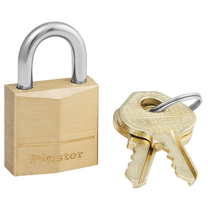 Master Lock 120D PadlockOpen With Key Gold Brass