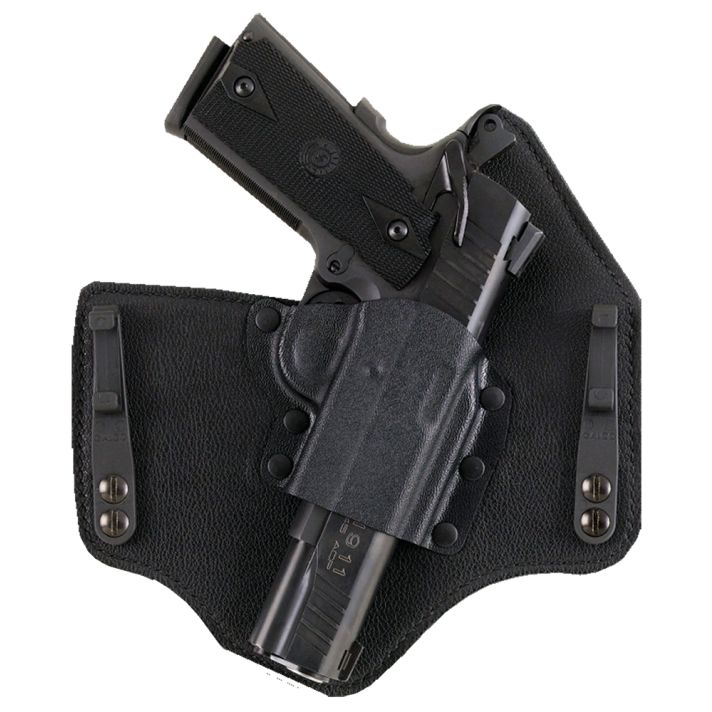 Galco KT600B KingTuk Deluxe IWB Black Kydex/Leather Compatible w/Glock 42 UniClip Mount Right Hand