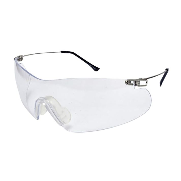 Radians CP5710CS Clay Pro Shooting Glasses Adult Clear Lens Wraparound Silver Frame