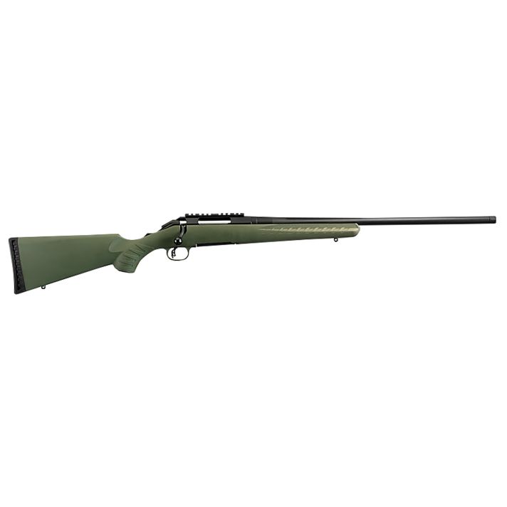 Ruger 6945 American PredatorFull Size 22-250 Rem 4+1 22" Matte Black Threaded Barrel, Matte Black Steel Receiver w/Picatinny Rail, Moss Green Fixed Synthetic Stock