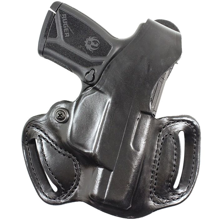 DeSantis Gunhide 085BAZ9Z0 Thumb Break Mini Slide OWB Black Leather Belt Slide Fits Kel-Tec PMR30 Right Hand