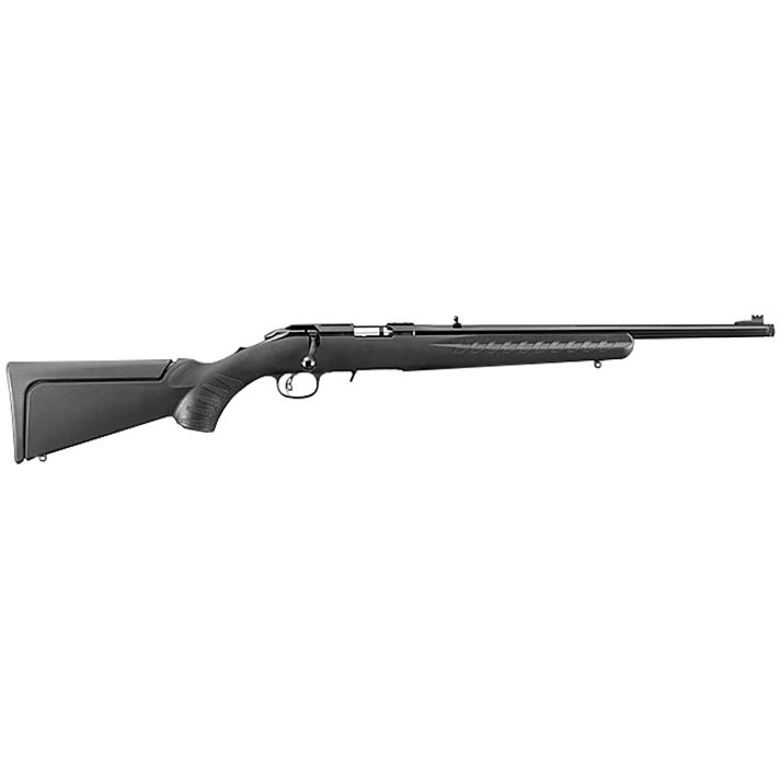 Ruger 8306 American Rimfire Compact Compact 22 LR 10+1 18" Satin Blued Threaded Barrel, Satin Blued Drilled & Tapped Steel Receiver, Black Synthetic Adjustable Stock, Right Hand