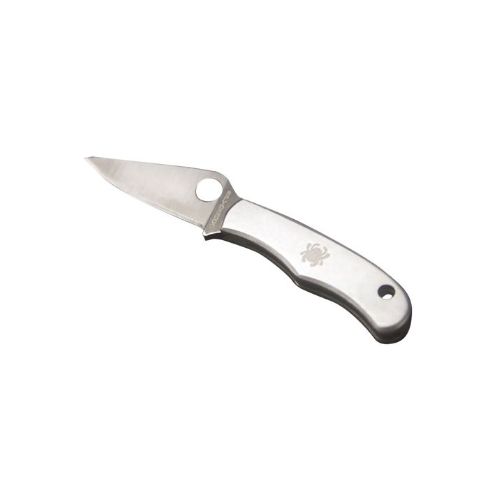 Spyderco C133P Bug1.27" Folding Drop Point Plain 3Cr13MoV SS Blade Engraved Spyderco Bug Stainless Steel Handle