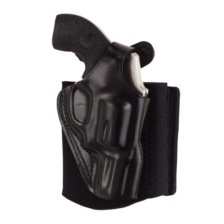 Galco AG600B Ankle GloveSize Fits Ankles up to 13" Black Leather Hook & Loop Compatible w/Sig P365/P365 SAS/Glock 42 Right Hand