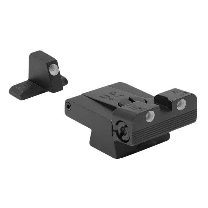 Meprolight USA 215163101 Tru-Dot Sight Set Green Tritium/Black Frame Fits HK USP, Post Mount