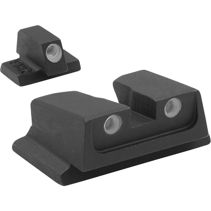 Meprolight USA 117663101 Tru-DotGreen Tritium White Outline Front Sight-Green Tritium White Outline Rear Sight Smith & Wesson M&P (Non Optics Ready)