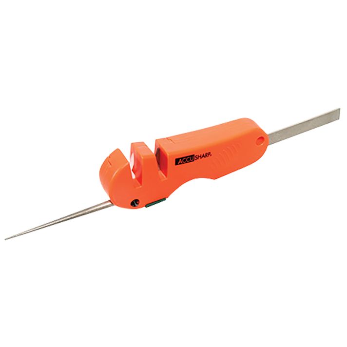 AccuSharp 028C 4-in-1 Sharpener Hand Held Coarse Tungsten Sharpener Orange