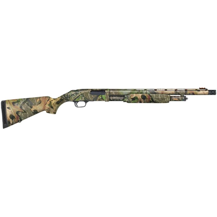 Mossberg 52280 500Full Size 12 Gauge Pump 3" 5+1 20" Mossy Oak Obsession Vent Rib Barrel & Integral Scope Mount Steel Receiver, Fixed Mossy Oak Obsession Synthetic Stock, X-Factor Ported Choke