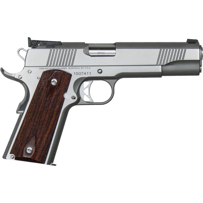 Dan Wesson 01900 Pointman Seven *CA Compliant 45 ACP 8+1 5" Stainless Steel Barrel, Brushed Stainless Steel Serrated Slide, Frame w/Beavertail, Wood Grip