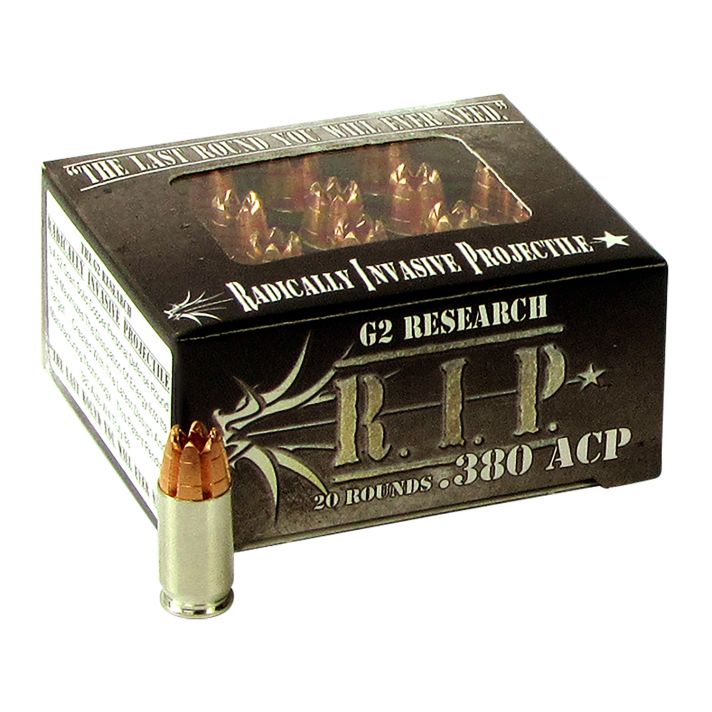 G2 Research G00001 R.I.P380ACP 62gr Fracturing Hollow Point 20 Per Box/25 Case