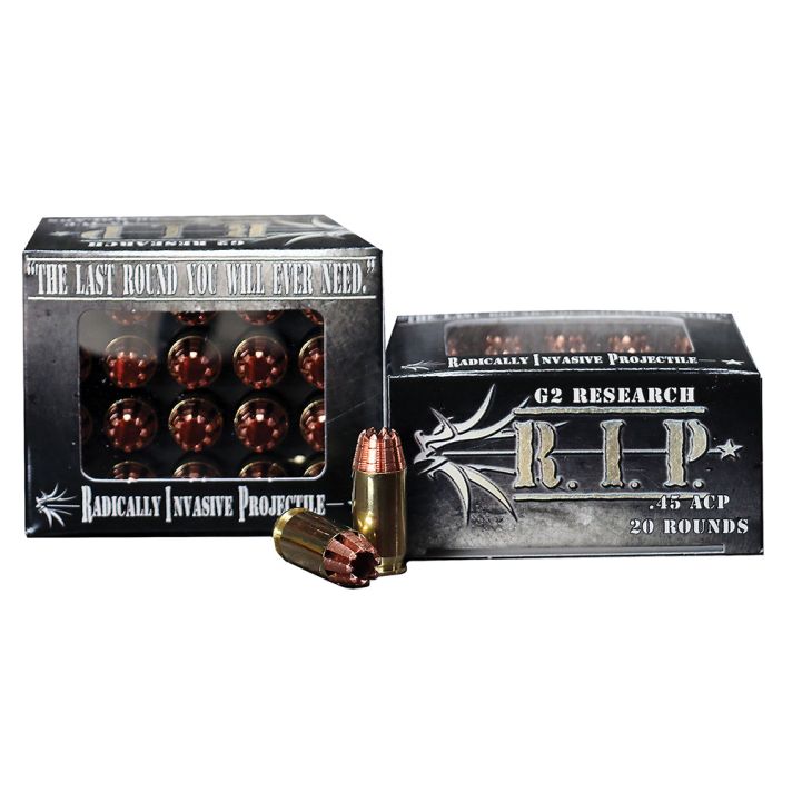 G2 Research G00002 R.I.P45ACP 162gr Fracturing Hollow Point 20 Per Box/25 Case