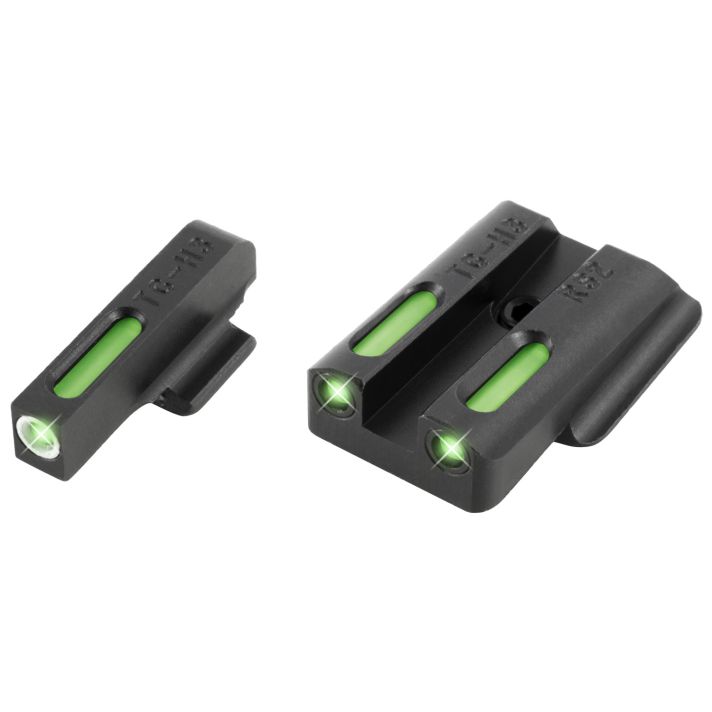 TruGlo TG13RS2A TFXBlack | Green Tritium & Fiber Optic White Outline Front Sight Green Tritium & Fiber Optic Rear Sight