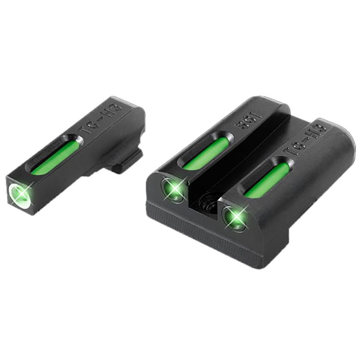 TruGlo TG13SG2A TFXBlack | Green Tritium & Fiber Optic White Outline Front Sight Green Tritium & Fiber Optic Rear Sight