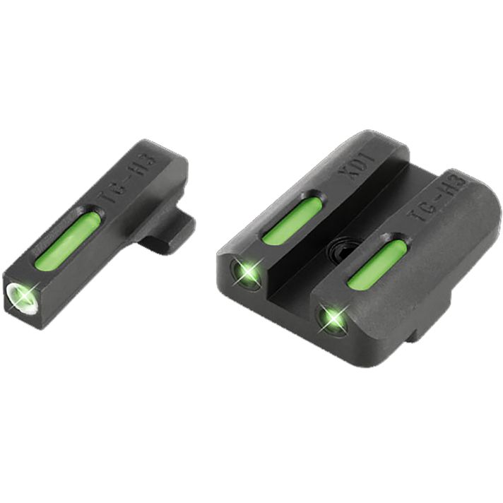 TruGlo TG13XD1A TFXBlack | Green Tritium & Fiber Optic White Outline Front Sight Green Tritium & Fiber Optic Rear Sight