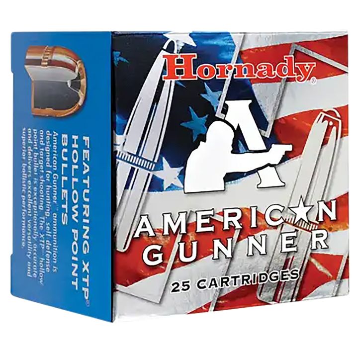 Hornady 90224 American Gunner9mmLuger+P 124gr Hornady XTP Hollow Point 25 Per Box/10 Case