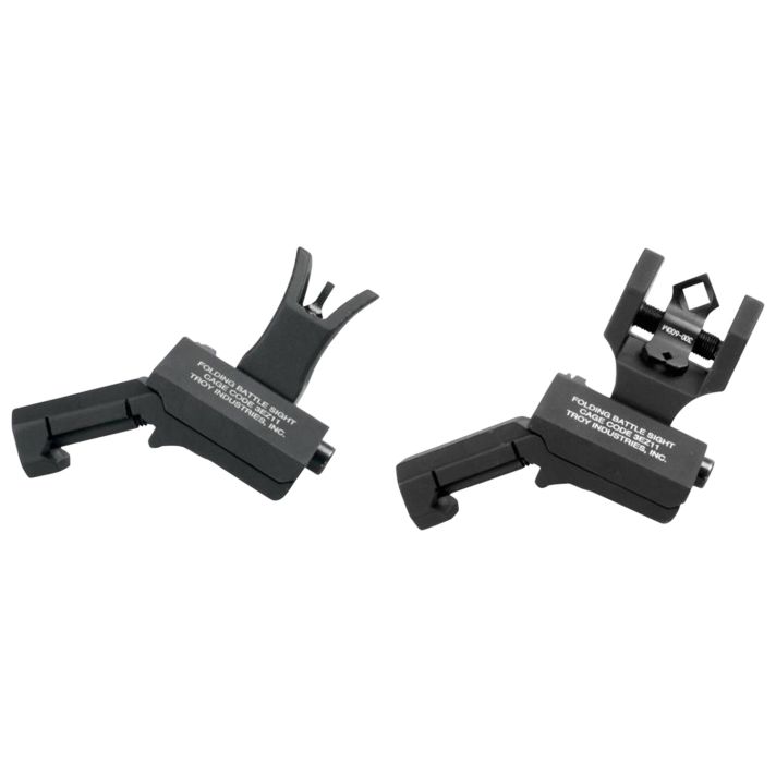 Troy Ind SSIG45SMDBT00 45 Degree Offset BattleSight Set M4 Front& Diopter RearBlack Hardcoat Anodized
