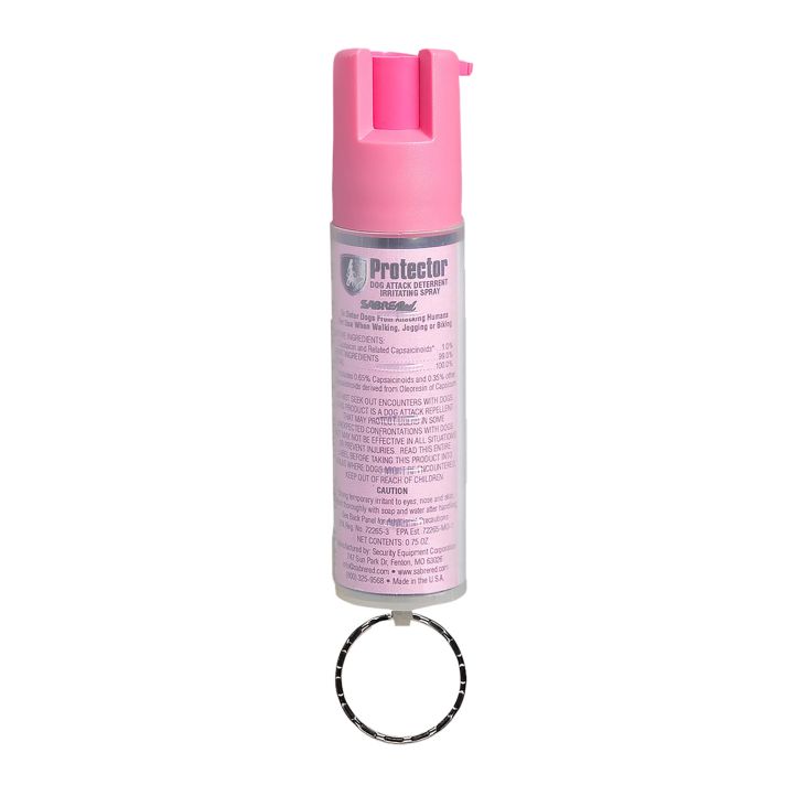 Sabre SRPNBCPKR02 Dog SprayCapsaicin Range 12 ft 0.75 oz Pink Includes Key Ring