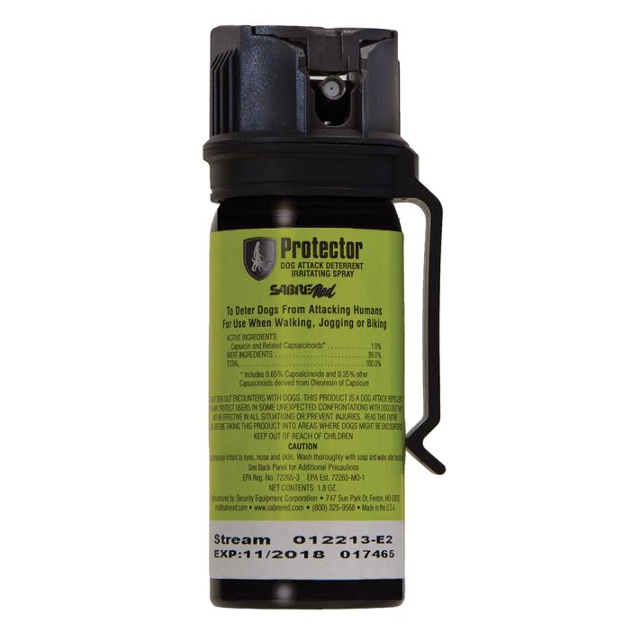 Sabre SRPMK3 Dog SprayCapsaicin Range 15 ft 1.80 oz Includes Belt Clip