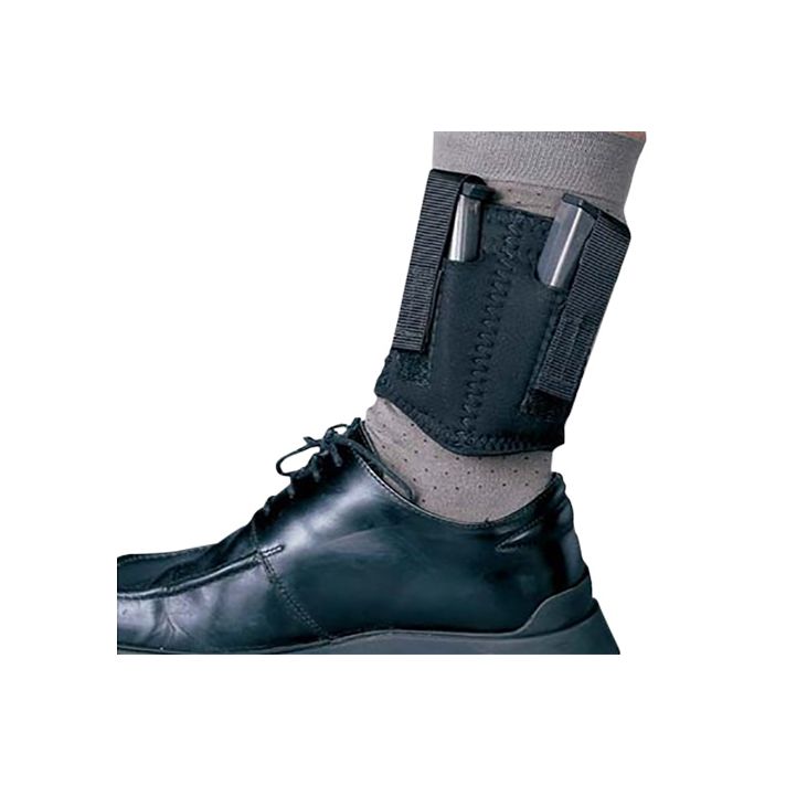 DeSantis Gunhide N81BJZZZ0 Ankle Double Mag PouchDouble Black Neoprene Ankle Compatible w/ 9mm Compatible w/ 40 Ambidextrous Hand