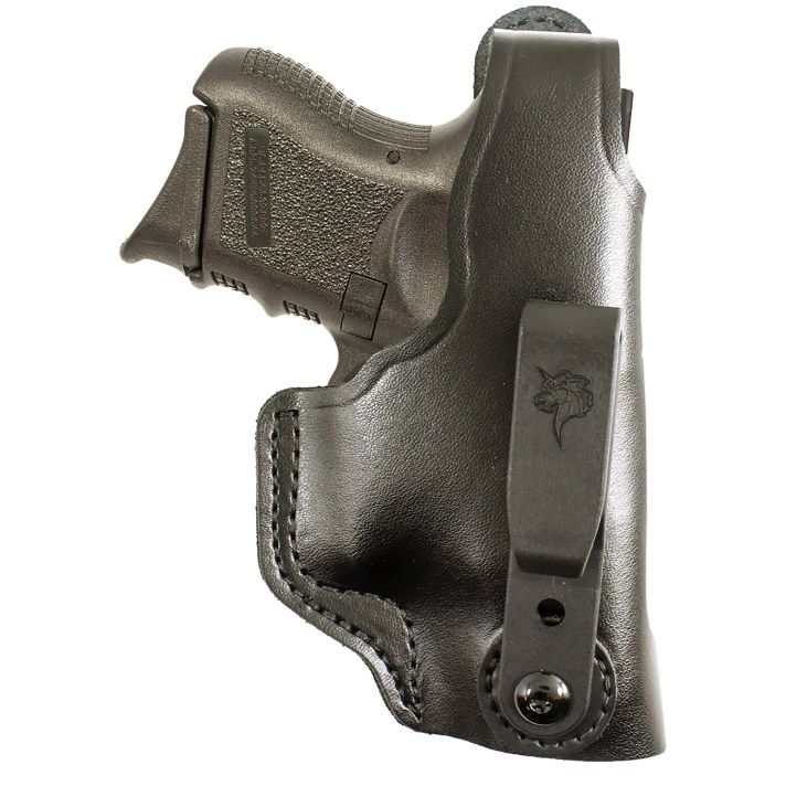 DeSantis Gunhide 033BAB6Z0 Dual Carry IIIWB/OWB Black Leather Belt Clip Compatible w/Glock 19/Beretta Cougar/Sig P225 Right Hand