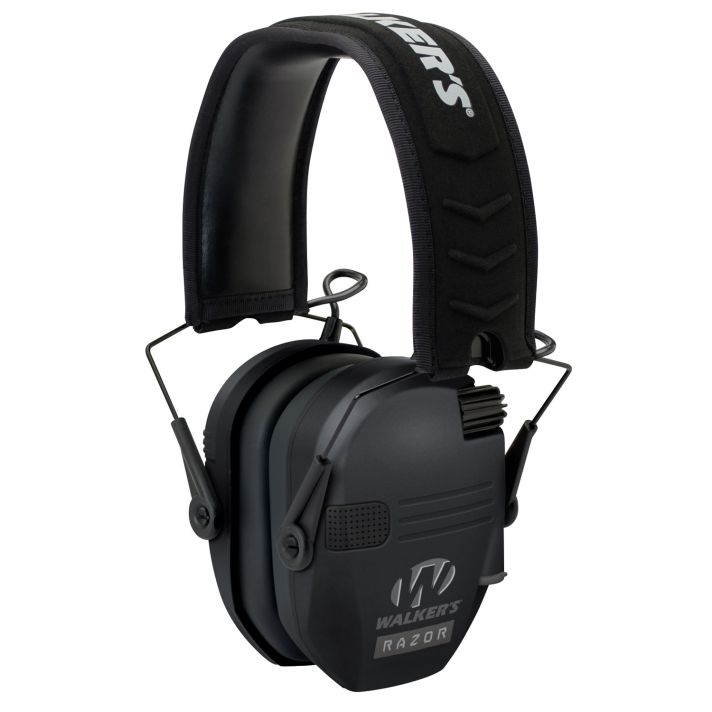 Walker's GWPRSEM Razor Slim Electronic Muff 23 dB Over the Head Black Polymer