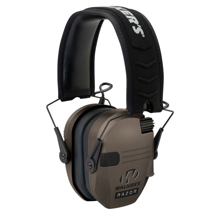 Walker's GWPRSEMFDE Razor Slim Electronic Muff 23 dB Over the Head Flat Dark Earth/Black Polymer