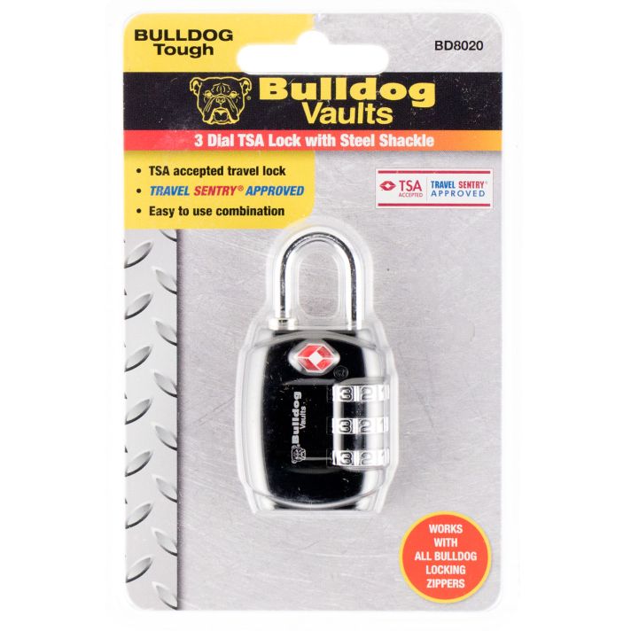 Bulldog BD8020 TSA LockOpen With Combination Black Steel