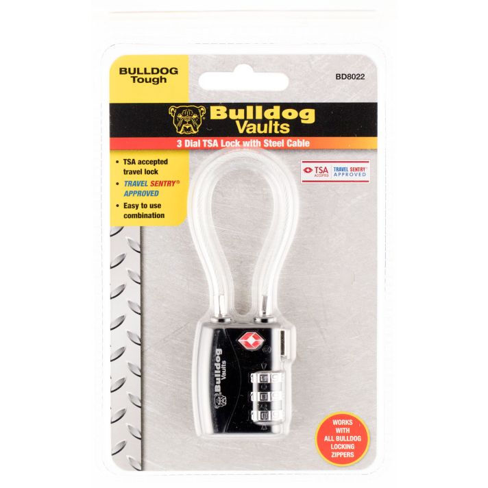 Bulldog BD8022 TSA Cable Open With Combination Metal