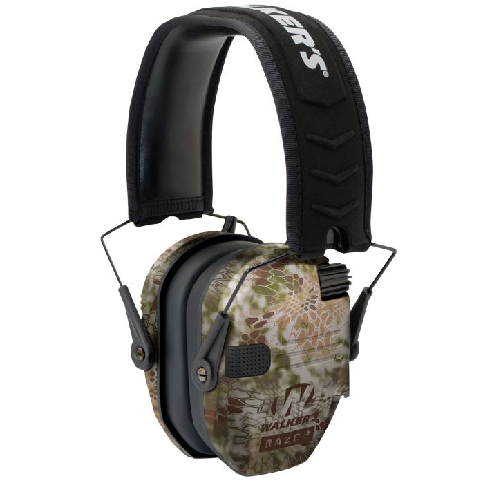 Walker's GWPRSEMKPT Razor Slim Electronic Muff 23 dB Over the Head Kryptek Highlander/Black Polymer