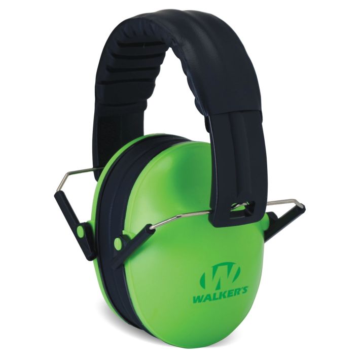Walker's GWPFKDMLG Baby & Kids Folding Muff 23 dB Over the Head Lime Green/Black Polymer