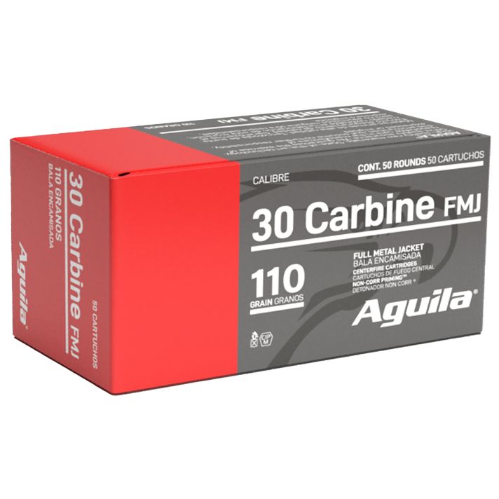 Aguila 1E302110 Target & Range30Carbine 110gr Full Metal Jacket 50 Per Box/20 Case