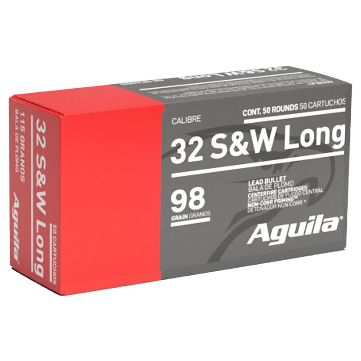 Aguila 1E322340 Target & Range Handgun 32S&W Long 98gr Lead Round Nose 50 Per Box/20 Case