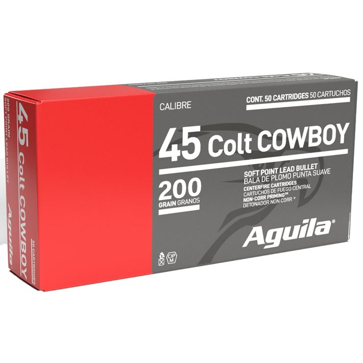 Aguila 1E454319 Cowboy Action45Colt 200gr Soft Point 50 Per Box/10 Case