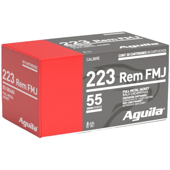 Aguila 1E223110 Target & Range Rifle 223Rem 55gr Full Metal Jacket 50 Per Box/20 Case