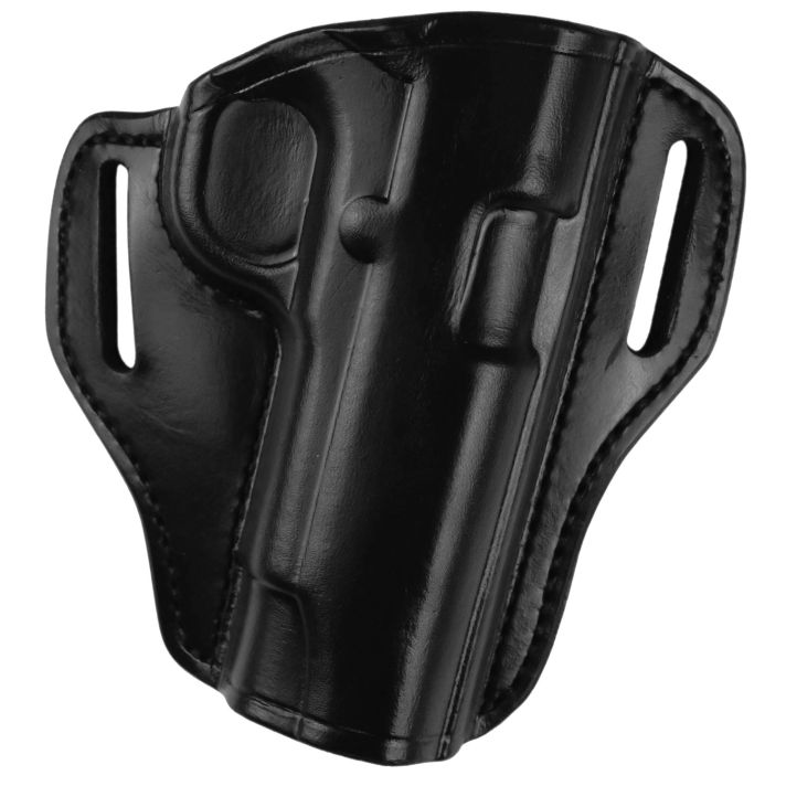 Bianchi 25022 57 RemedyOWB Size 11 Black Leather Belt Slide Compatible w/Ruger Security-9/Glock 19/23/32/45Belt 1.50" Wide Right Hand