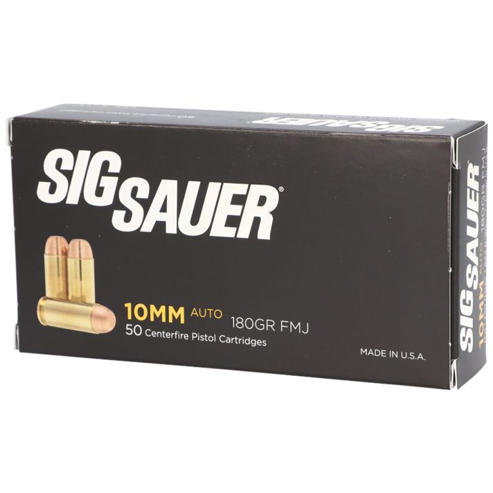 Sig Sauer E10MB150 Elite Ball10mmAuto 180gr Full Metal Jacket 50 Per Box/20 Case