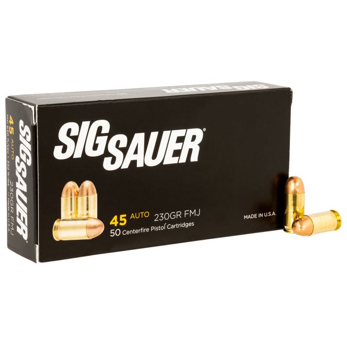 Sig Sauer E45BA350 Elite Ball45ACP 230gr Full Metal Jacket 50 Per Box/20 Case