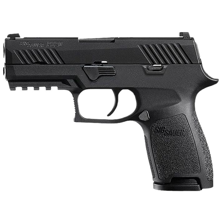 Sig Sauer 320C45BSS P320Compact 45 ACP 9+1 3.90" Black Carbon Steel Barrel, Black Nitron Serrated Slide, Black Stainless Steel Frame w/Picatinny Rail Black Polymer Grips Right Hand