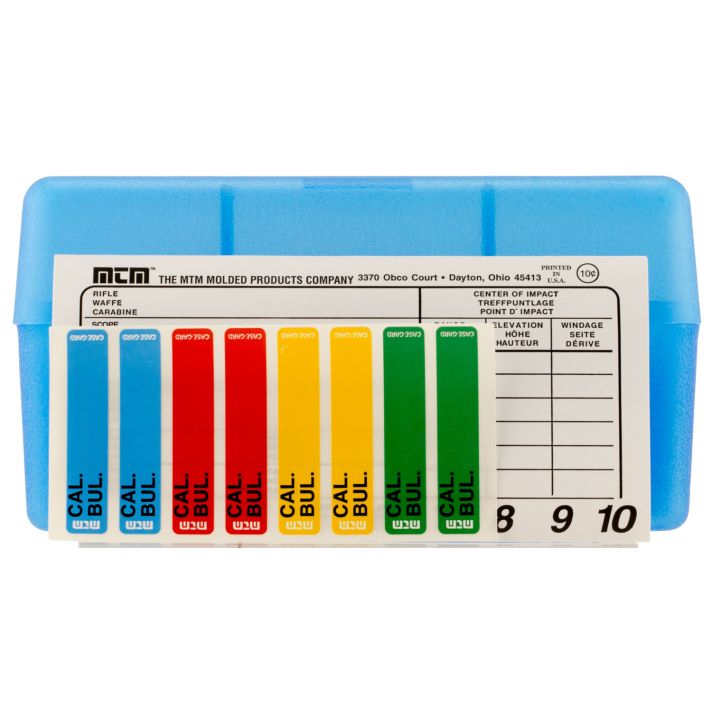 MTM Case-Gard RM5024 Case-Gard R-50 Multi-Caliber Clear Blue Polypropylene 50rd