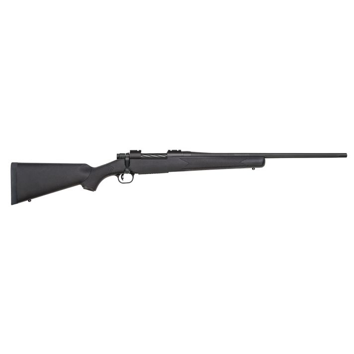 Mossberg 27884 PatriotFull Size 270 Win 5+1 22" Matte Blued Fluted Barrel, Drilled & Tapped Matte Blued Stainless Steel Receiver, Fixed Synthetic Stock, Right Hand