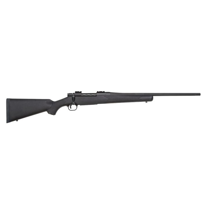 Mossberg 27892 PatriotFull Size 30-06 Springfield 5+1 22" Matte Blued Fluted Barrel, Drilled & Tapped Matte Blued Stainless Steel Receiver, Black Fixed Synthetic Stock, Right Hand